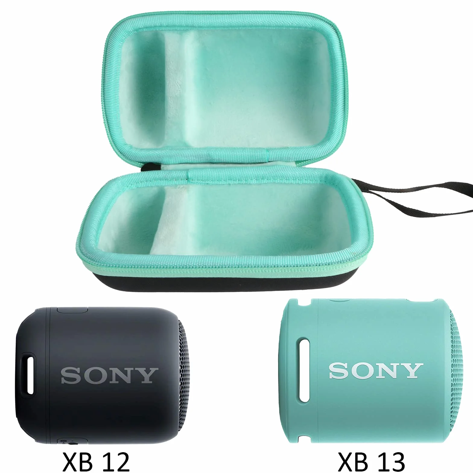 co2CREA Twardy futerał ochronny do Sony SRS-XB13 xb12 przenośny wodoodporny bezprzewodowy głośnik Bluetooth
