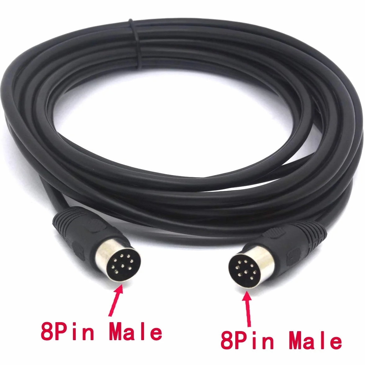 Kabel MIDI 8-pinowy DIN przedłużacz głośnika wtyczka do złącza, kabel konwertera do Bang and Olufsen B&O PowerLink BeoLab 3 metry (3 metry)