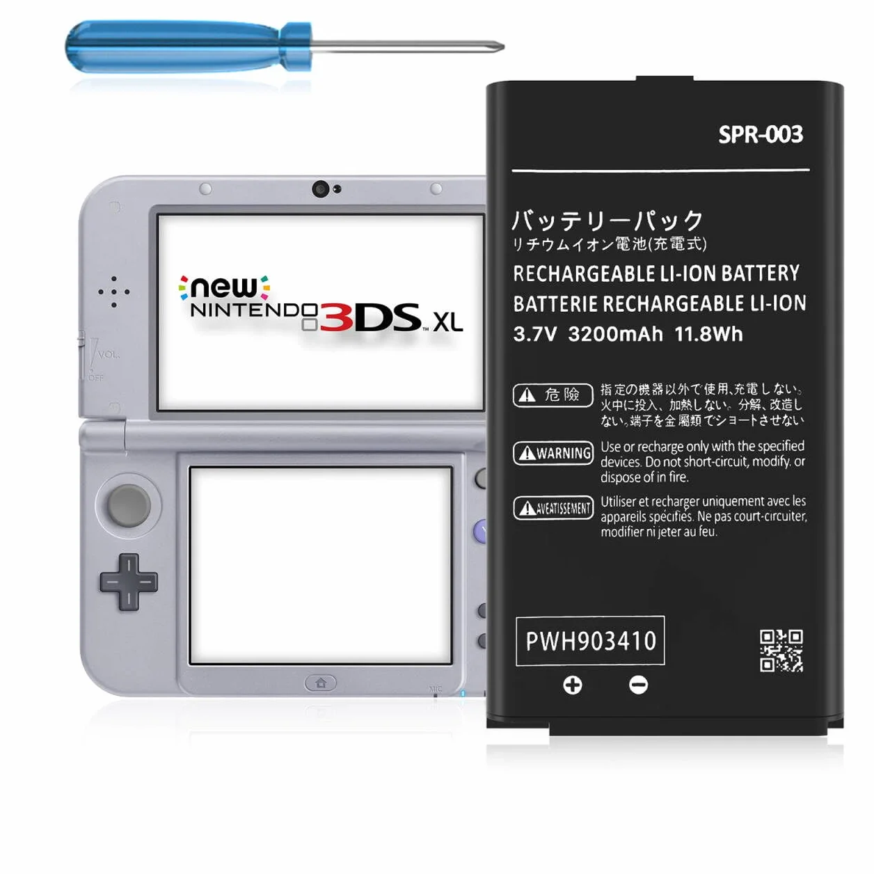 SPR-003 akumulator, bardzo wysoka pojemność 3200 mAh Li-ion akumulator zastępczy do Nintendo 3DS XL 3DS LL SPR-003 i konsoli New 3DS XL RED-001