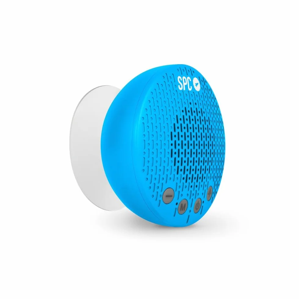 SPC Splash 2 Bezprzewodowy głośnik Bluetooth 5.0 do prysznica z przyssawką IPX5, radio FM, zestaw głośnomówiący, mikrofon, niebieski