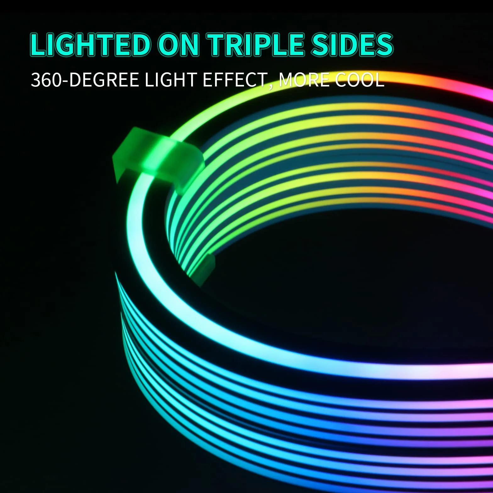 Sirlyr Kable ARGB PC, 2 x 8-pinowe podkaszarki, zasilacz karty graficznej PC, kabel GPU 5 V, 3-pinowy synchronizacja RGB