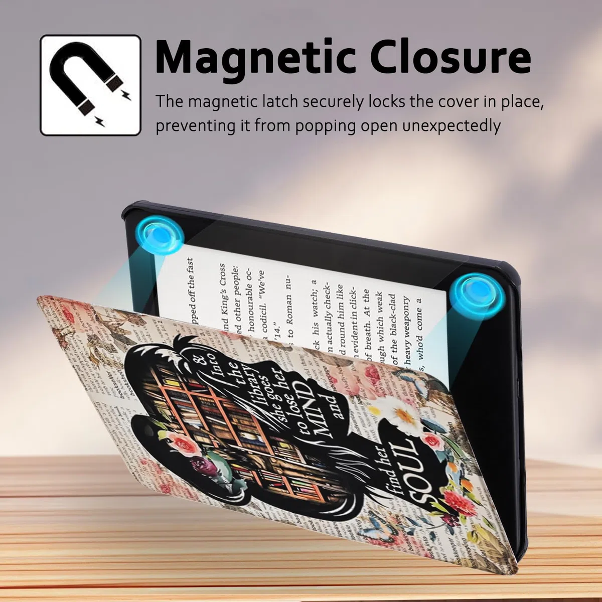 SCSVPN Etui na 15.2 cm Kindle 10. generacji (wydanie 2019, model nr. J9G29R) – smukłe, lekkie, wysokiej jakości etui ze skóry PU z paskiem na rękę, automatyczne uśpienia/budzenie, nie pasuje do
