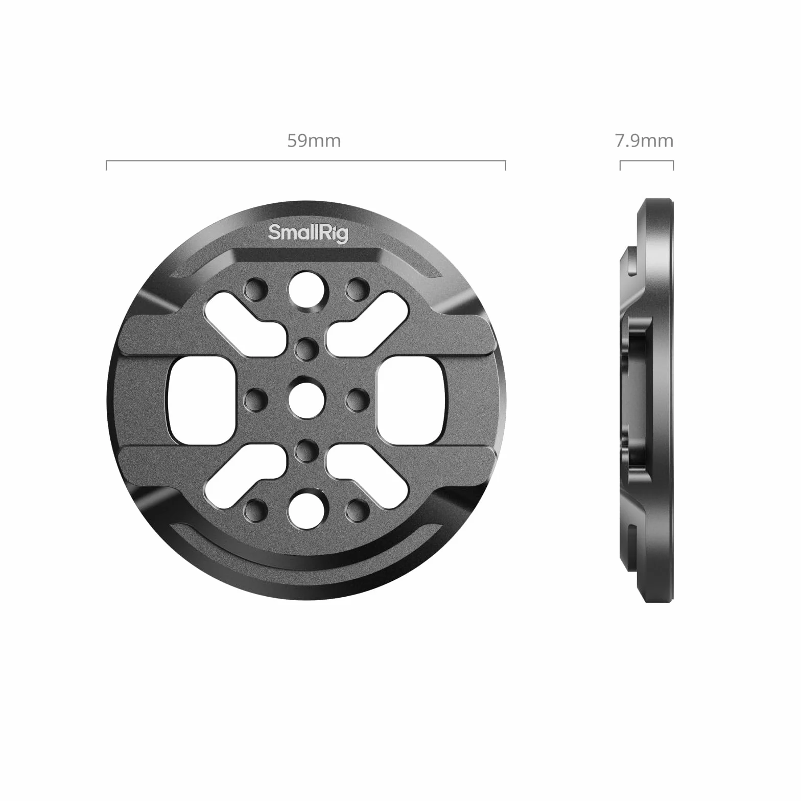 SmallRig Magnetic Phone Mount Plate do iPhone'a, Mocowanie na Zimną Stopkę, Otwór Gwintowany 1/4"-20, do DJI Mic 2, Kije do Selfie z Głowicą Kulową