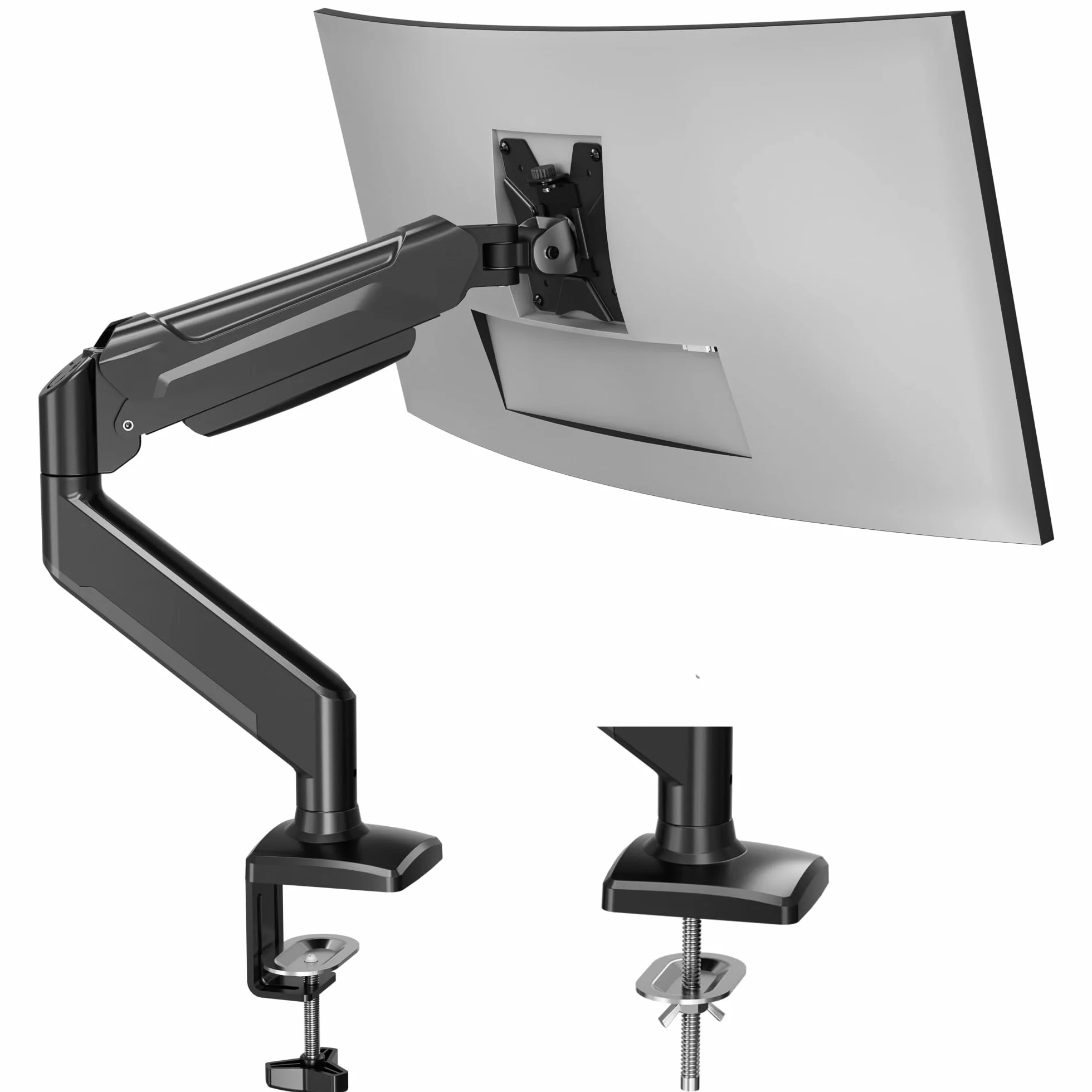 BONTEC Pojedyncze Ramię Monitora 13-32 cale, VESA 75x100mm, Nośność 9 kg, Regulacja Wysokości i Obrót 360°