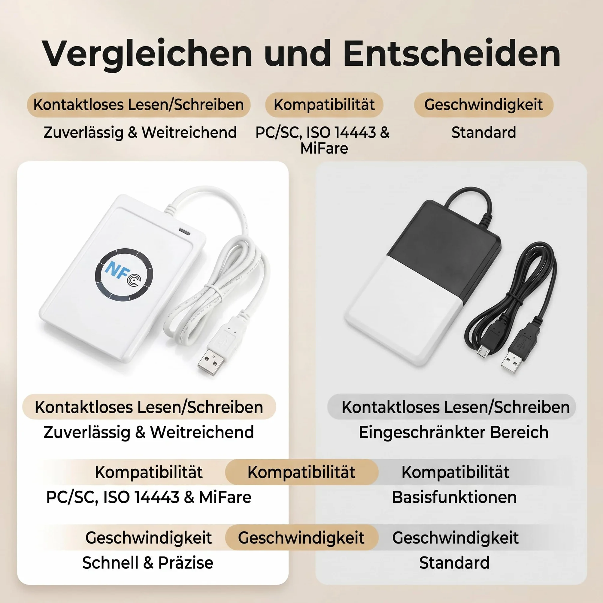 Czytnik/zapisujący RFID NFC, ACR122U ISO 14443A / B + Darmowe Oprogramowanie w Kolorze Białym Czytnik Zbliżeniowy Czytnik/zapisujący Czytnik Kart IC Zapisujący Czytnik Kart IC Zawiera Czytnik Kart IC