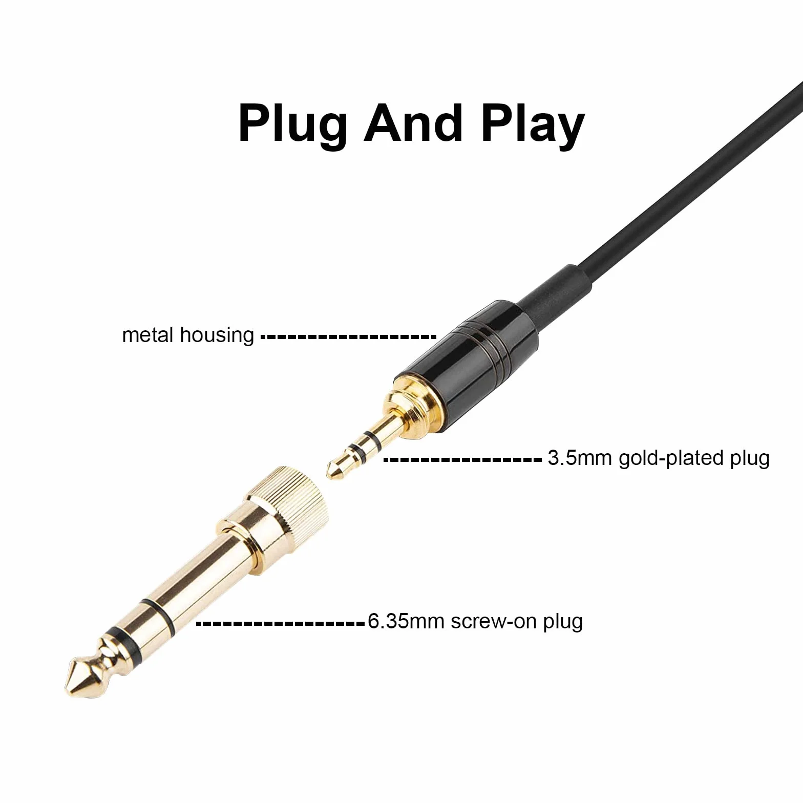 Zamienny kabel audio do słuchawek AKG K240 K240S K240MK II Q701 K702 K141 K171 K181 K271s K271 MKII M220 Pioneer HDJ-2000 czarny