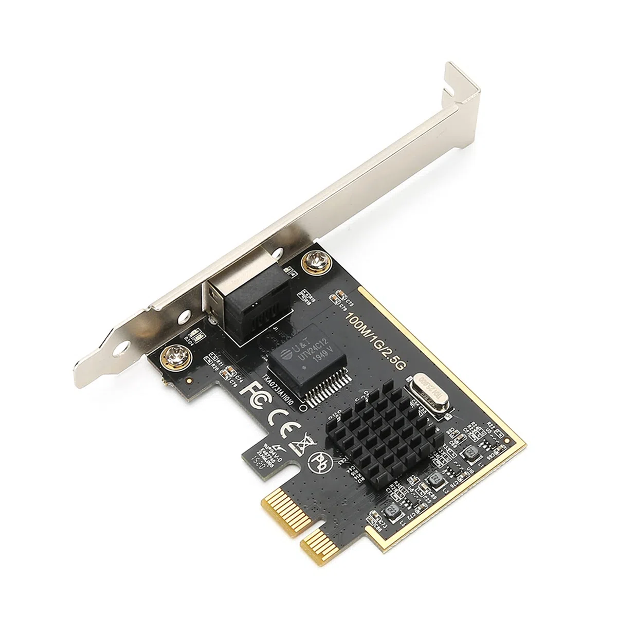Aramox Gigabitowa Karta Sieciowa PCIE Adapter Sieciowy 2.5G RJ45 dla RTL8125, Obsługuje Pełny i Półdupleksowy, Projekt Rozpraszania Ciepła dla Komputerów Stacjonarnych 7 8 10