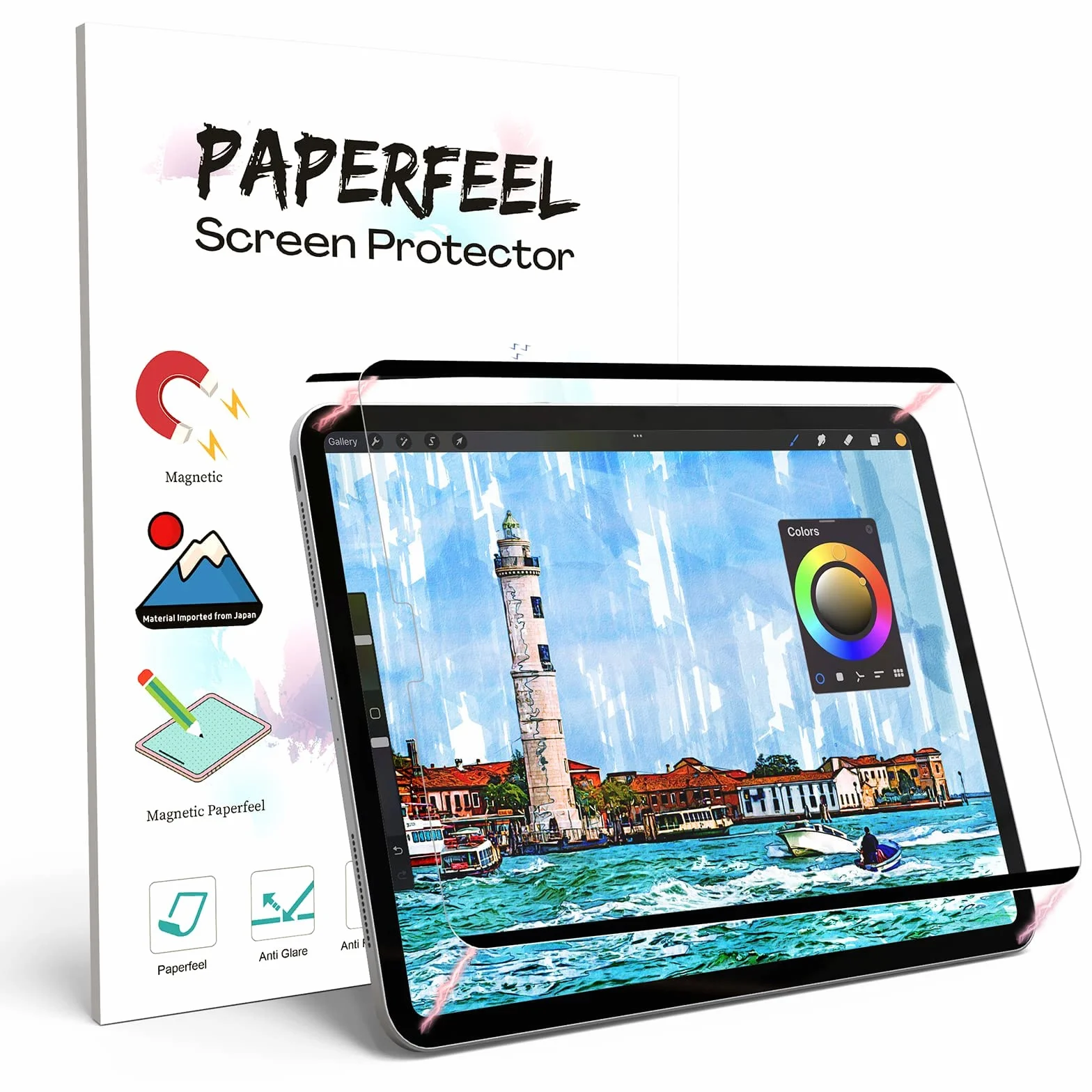 Magnetyczny Paperfeel Ochraniacz Ekranu do iPad Pro 11 (2022-2018), iPad Air 5/4 (2022/2020)-Matowa Folia Papierowa do Rysowania-Wyjmowana/Wielokrotnego Użytku/Antyodblaskowa/Mniej Odcisków Palców