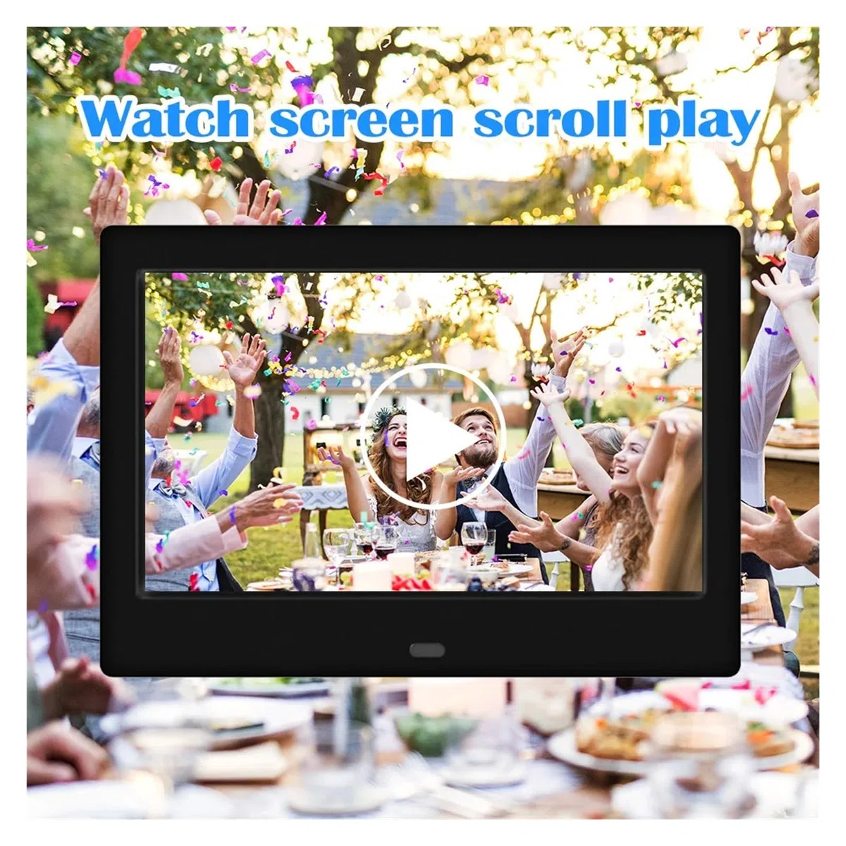 7 Cal Cyfrowa Ramka Na Zdjęcia HD 800x480 LED Inteligentny Elektroniczny Album Fotograficzny LCD Ramka Na Zdjęcia MP3 MP4 Odtwarzacz Muzyczny Z Pilotem Easy Share(Black)