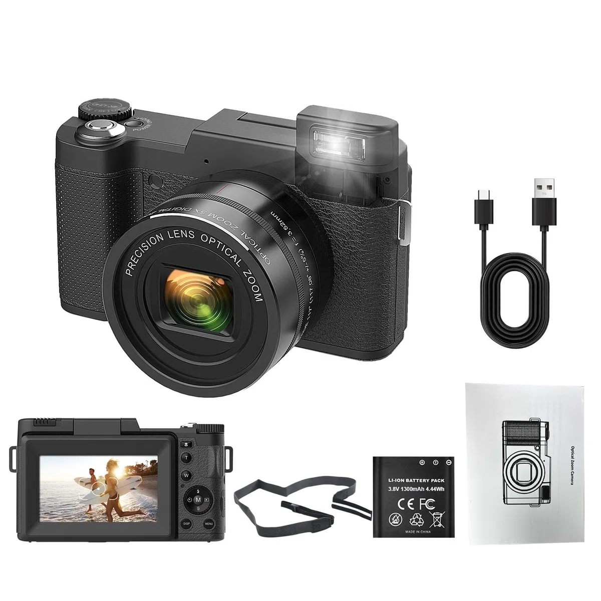 Aparat 4k do fotografii, aparat 4k do fotografii Przenośna kamera, | Aparat cyfrowy Kreatywne materiały fotograficzne, zdjęcia plenerowe, zdjęcia z podróży, widoki natury
