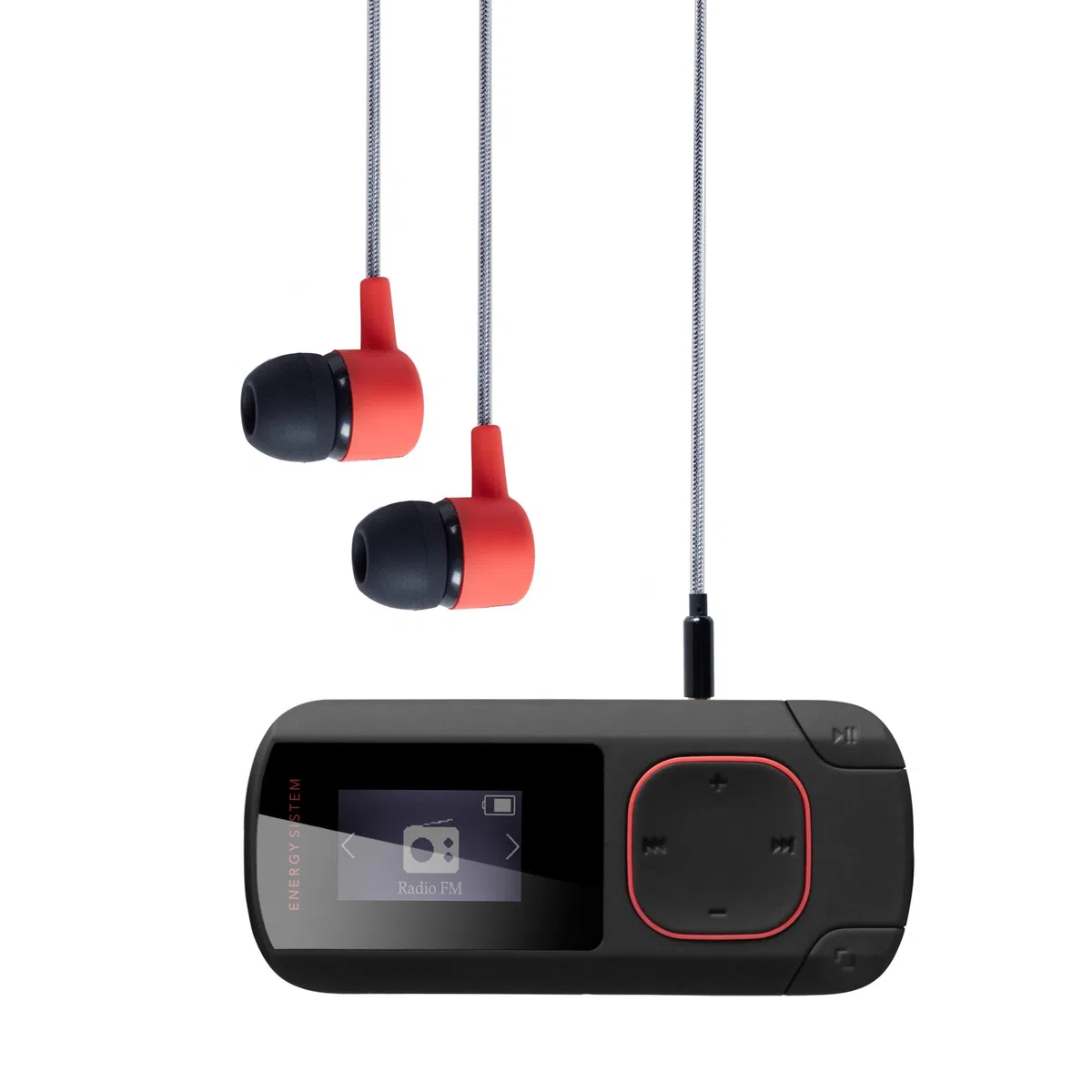 Energy Sistem MP3 Clip Bluetooth (Bluetooth, 8 GB, klip, radio FM i microSD), kolor koralowy czerwony