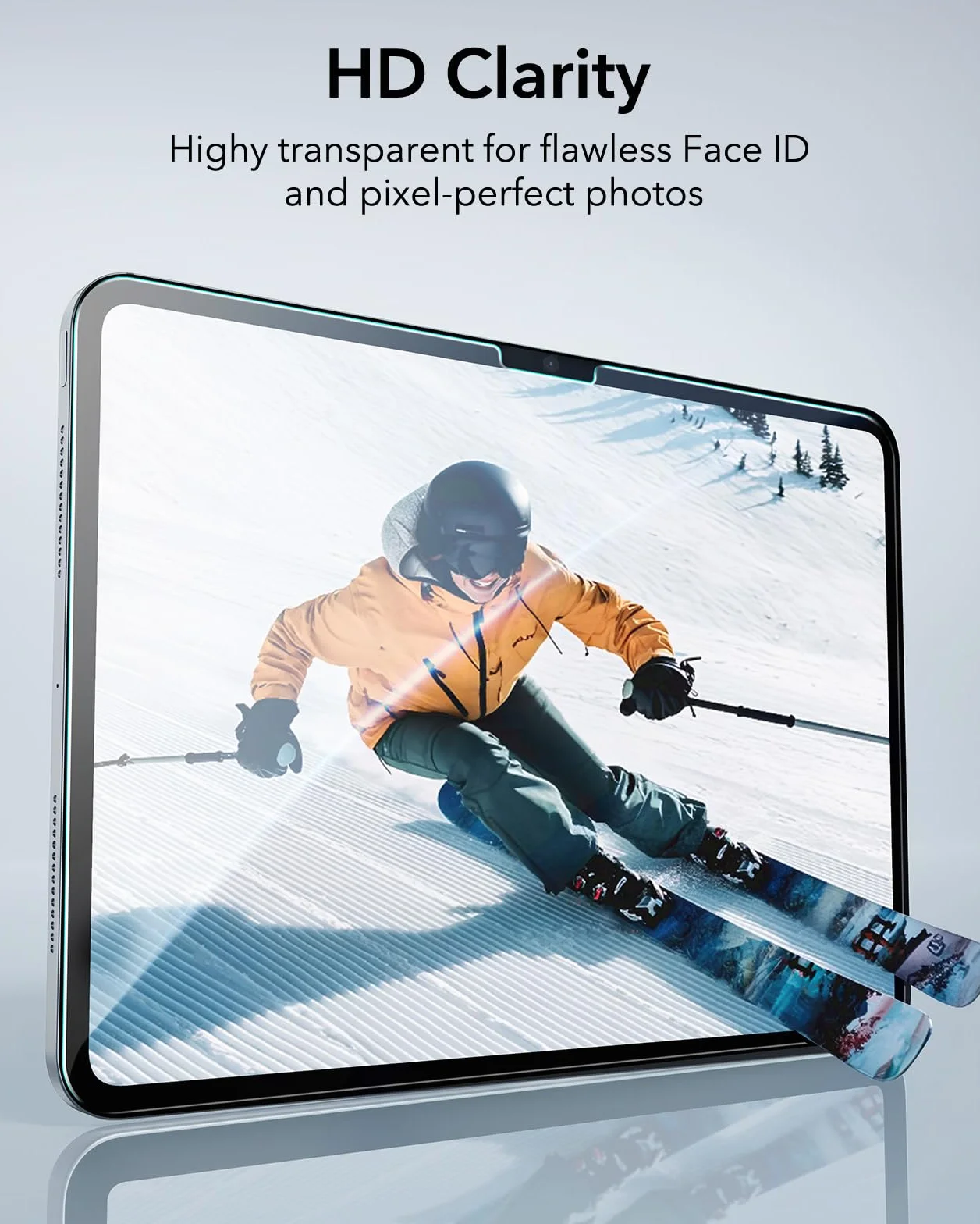 ESR 2 sztuki folia ochronna dla iPad Pro 13 cali M5/M4 (2025/2024), ochrona wyświetlacza z ultrapasującą podstawą, twardość 9H, odporna na zarysowania, HD klarowność, bez kurzu i pęcherzyków, wsparcie