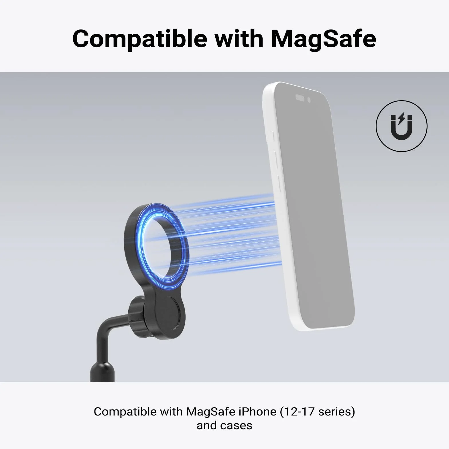 NEEWER BASICS Magnetyczny adapter do montażu na statywie do telefonu, głowica kulowa 360°, aluminiowa, kompaktowa, lekka, przenośna nasadka na telefon, kompatybilna z MagSafe, iPhone, Samsung, Android