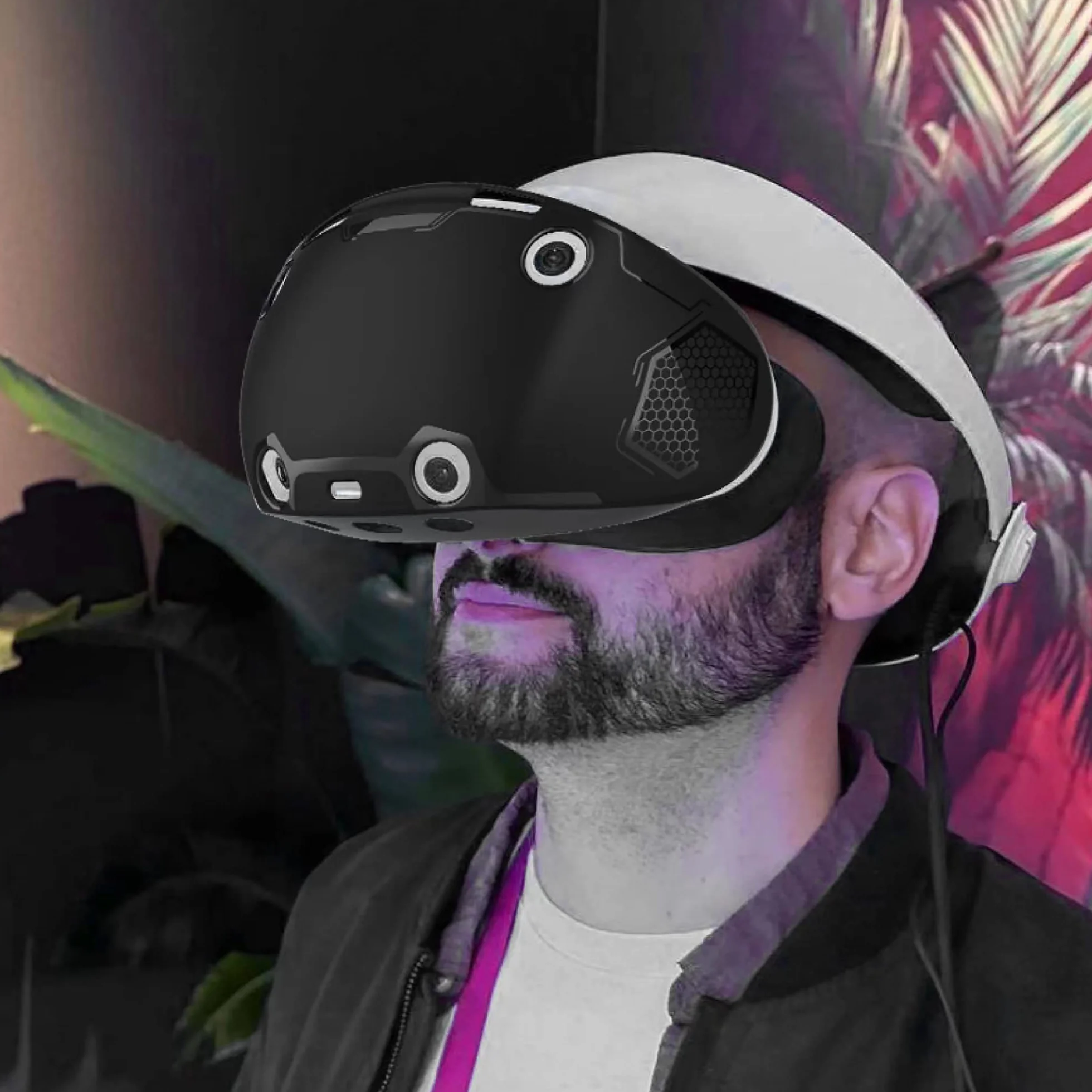 Silikonowy zestaw ochronny do PS VR2 - etui, osłona obiektywu, podkładki antypoślizgowe