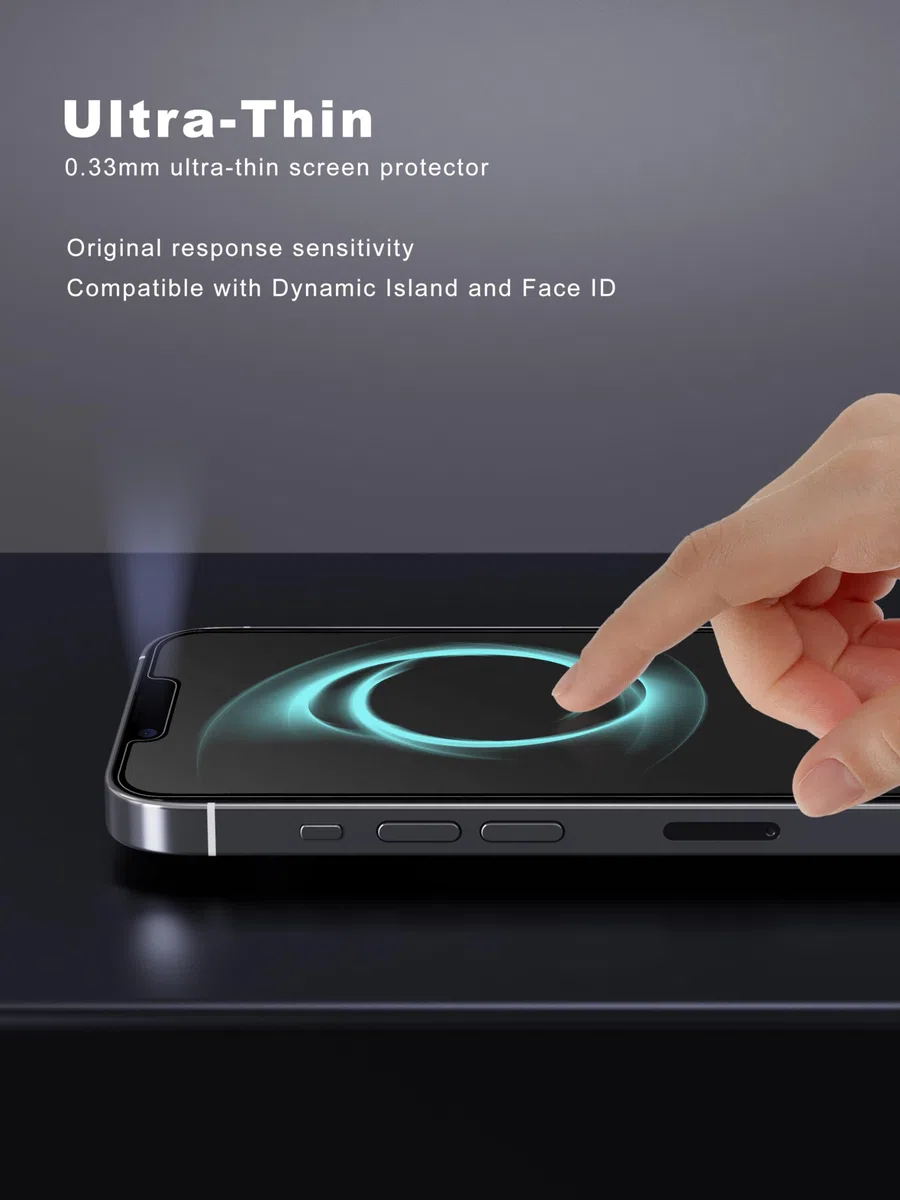 GIGIKISS 2-pak matowych ochraniaczy ekranu do iPhone'a 13 Pro Max/14 Plus [16,7 cala), ochrona ekranu przeciw odciskom palców i antyrefleksyjna osłona ekranu ze szkła hartowanego, łatwa instalacja