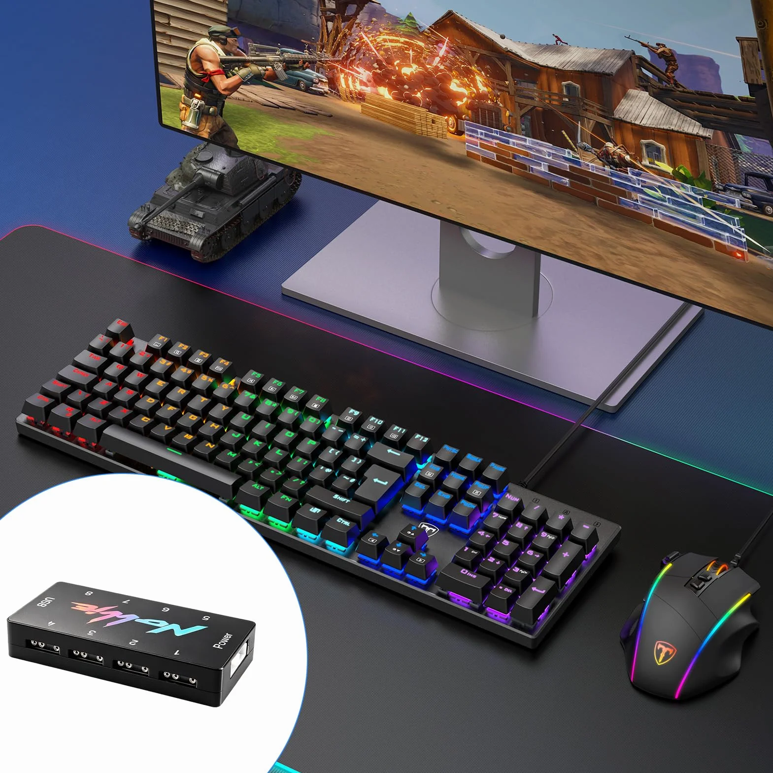 8-portowy kontroler sygnału RGB do komputera, 5 V, 3-stykowy kontroler SATA, kontroler ARGB, koncentrator oświetleniowy PC, rozdzielacz ARGB do wentylatora obudowy