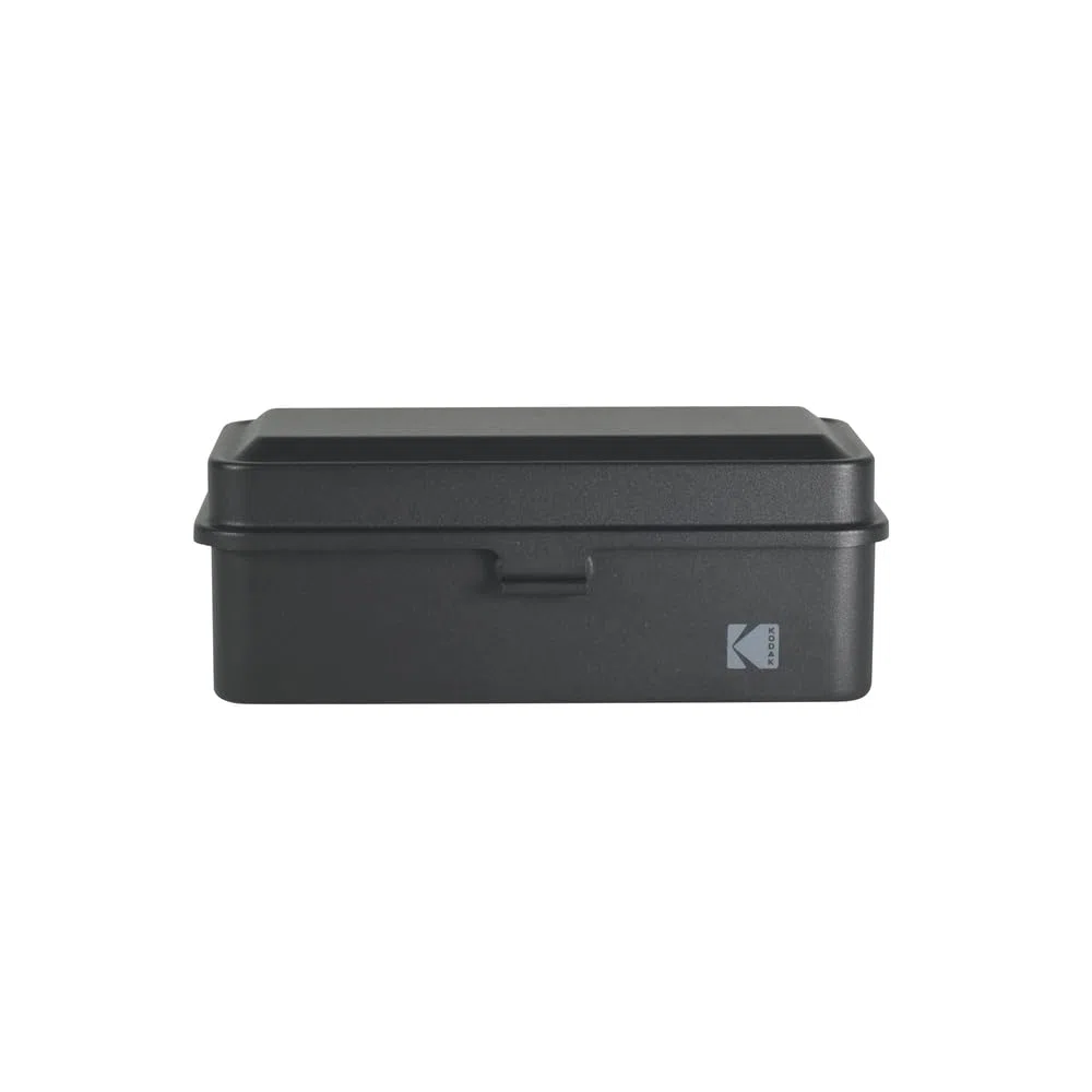 KODAK Film Case Etui foliowe 120/135 – na 8 rolek 120 folii / 10 rolek folii 35 mm - stalowa obudowa retro do sortowania i zabezpieczania folii (czarna) (folia nie jest dołączona)