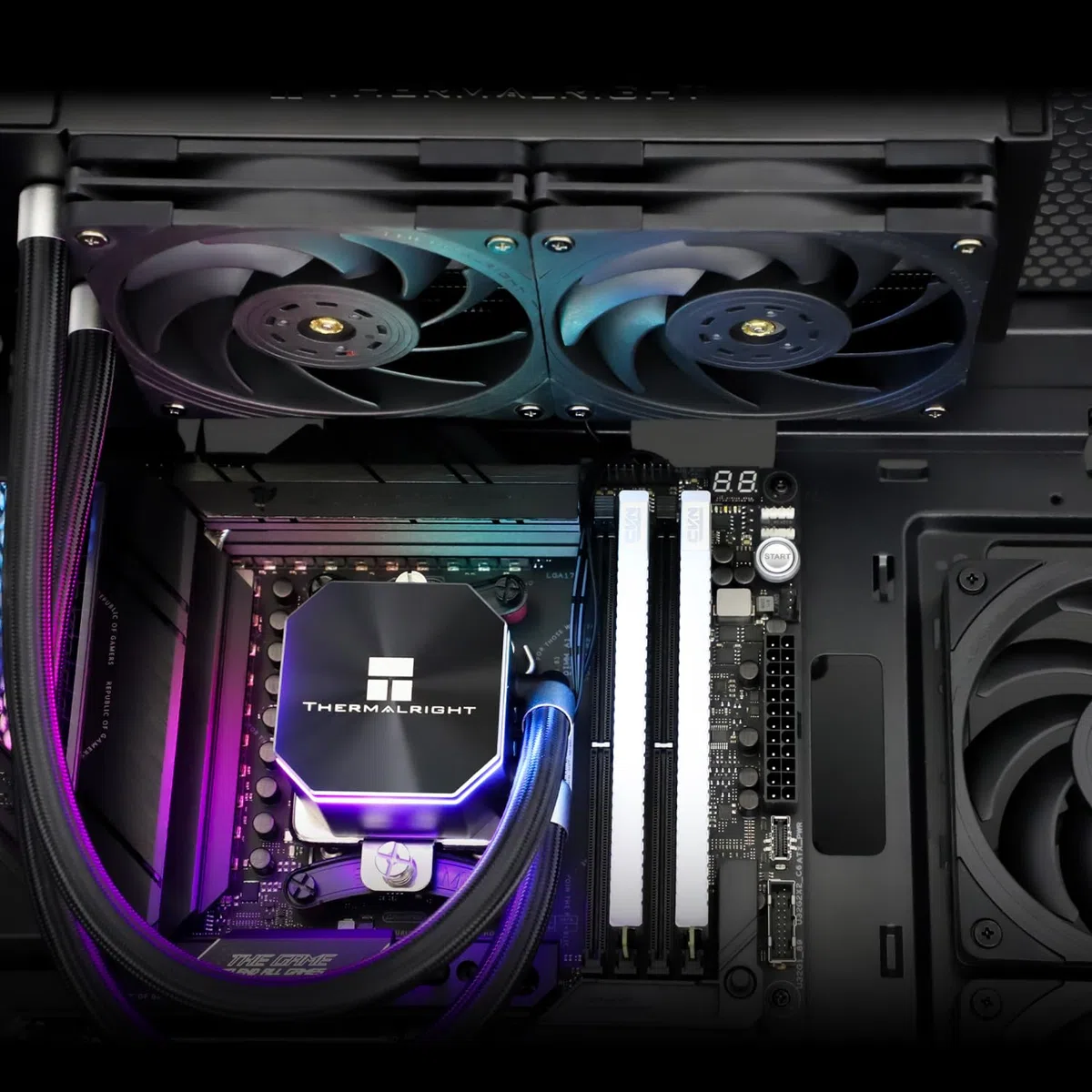 TR Frozen Edge 240 wentylator chłodzący do procesora, wentylator PWM, prędkość pompy 3300 obr./min, łożysko S-FDB do AMD AM4/AM5, Intel LGA1150/1155/1200/1700/2011 (FE240 czarny)