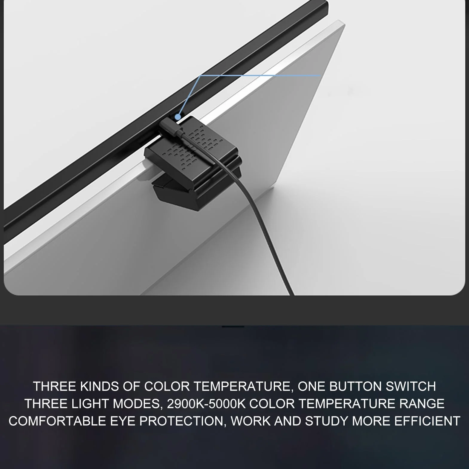 Listwa świetlna monitora USB 3 regulowane temperatury barwowe ściemnialna dotykowa lampka LED do czytania