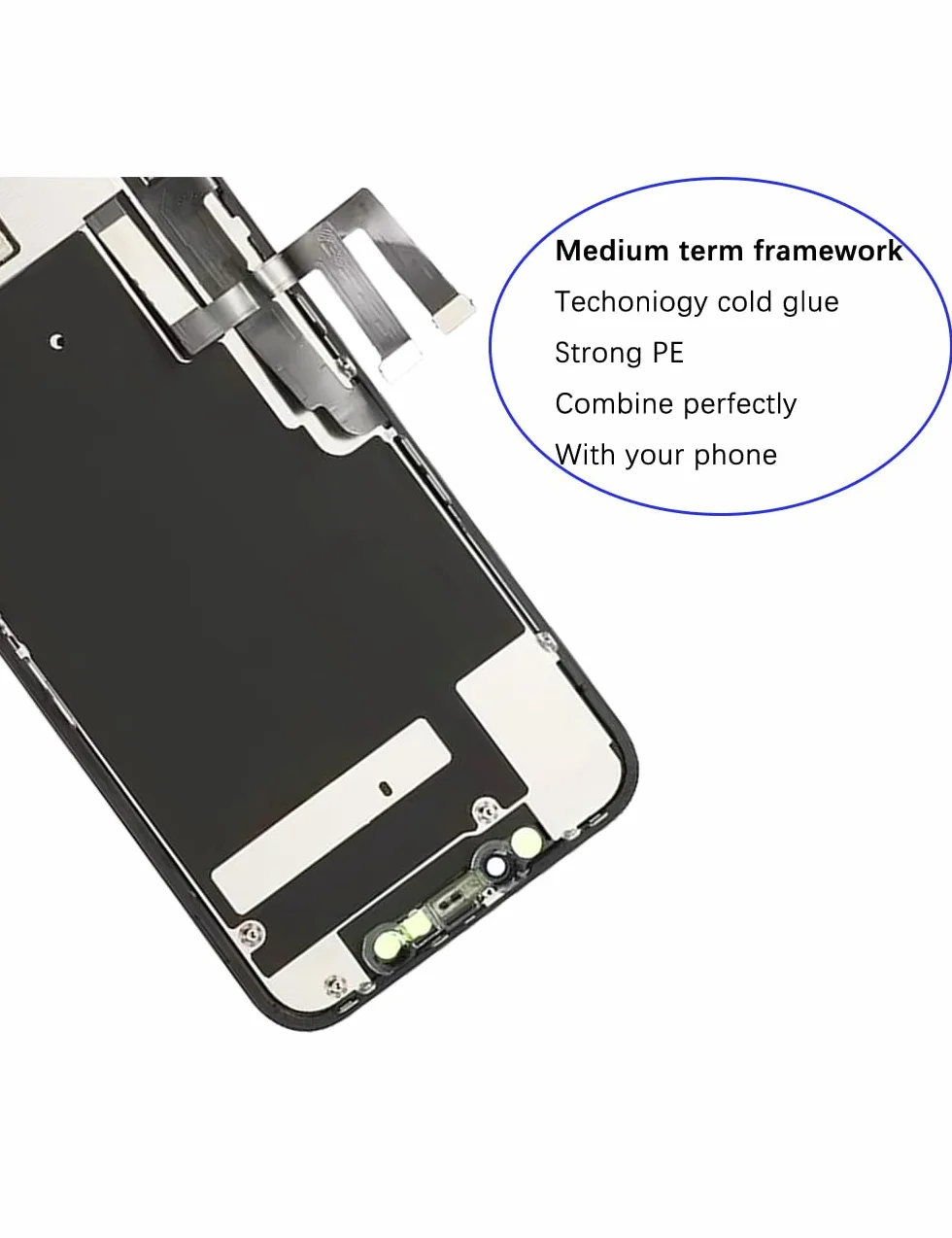 Wyświetlacz do iPhone 11 LCD zamiennik ekranu FHD ekran dotykowy 3D Touch Face ID Digitizer ramka montażowa, wodoodporny klej, zestawy naprawcze