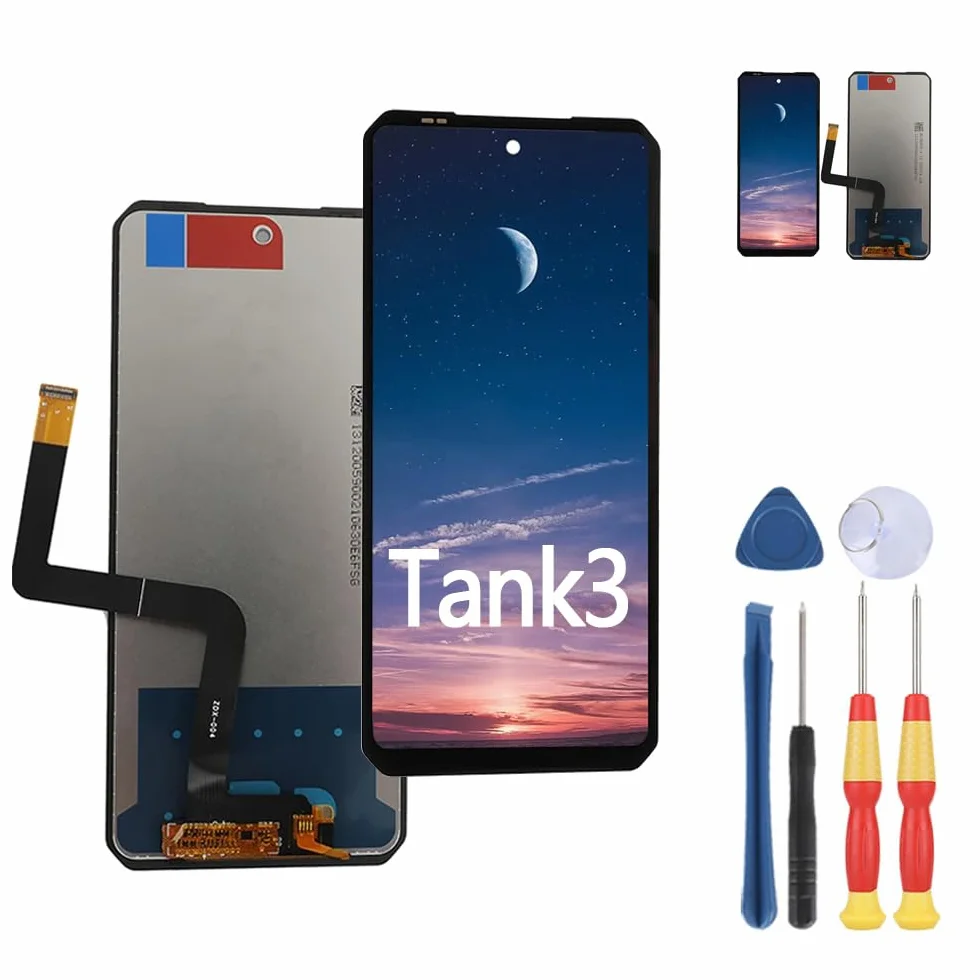 Nowy ekran dotykowy do Unihertz Tank 3 LCD Tank 3 Pro wyświetlacz LCD wymiana części narzędziami.