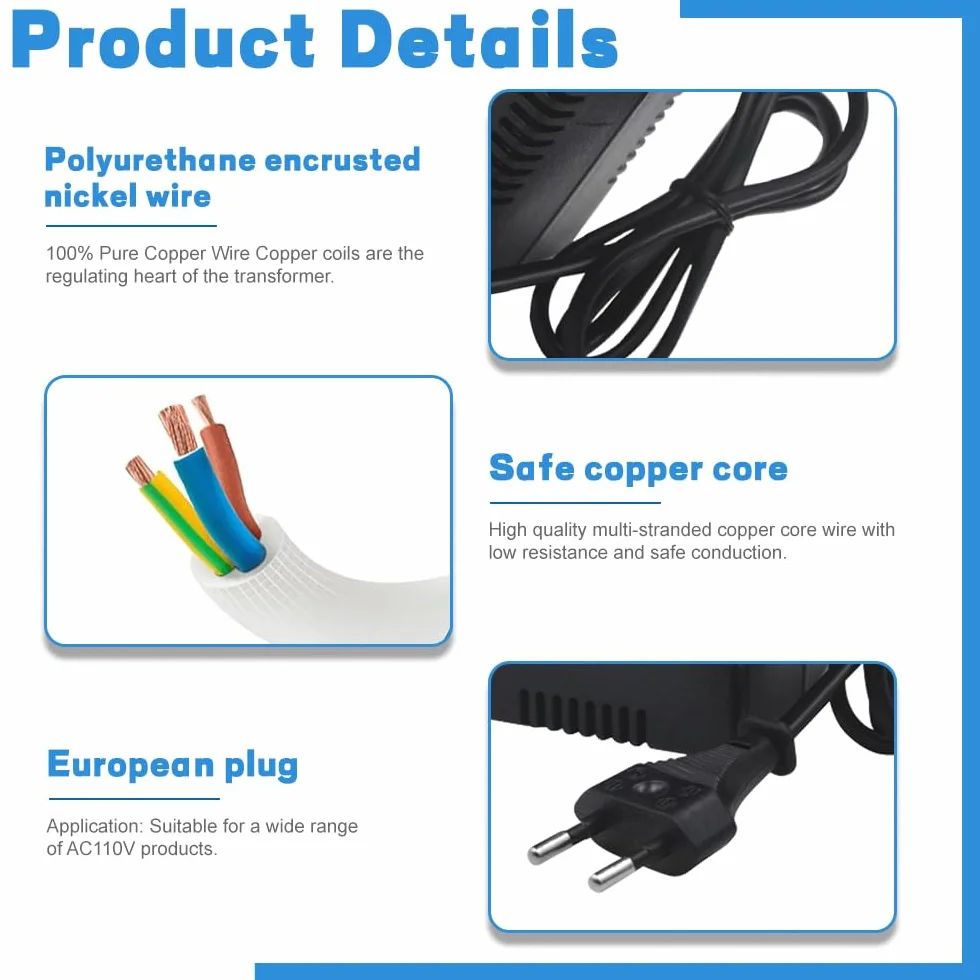 Przetwornica napięcia, transformator 220 V na 110 V, 300 W adapter sieciowy krok w dół, adapter prądu podróżnego, przetwornica napięcia z wtyczką, do komputerów, mini kamer, oczyszczaczy