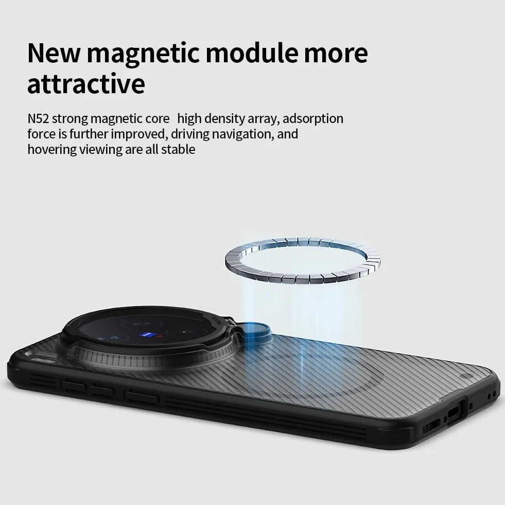 Etui do Vivo X300 Pro, ochrona obiektywu aparatu, składana podpórka, tylna obudowa TPU pasuje do MagSafe, narożniki, odporna na wstrząsy poduszka powietrzna (szary)
