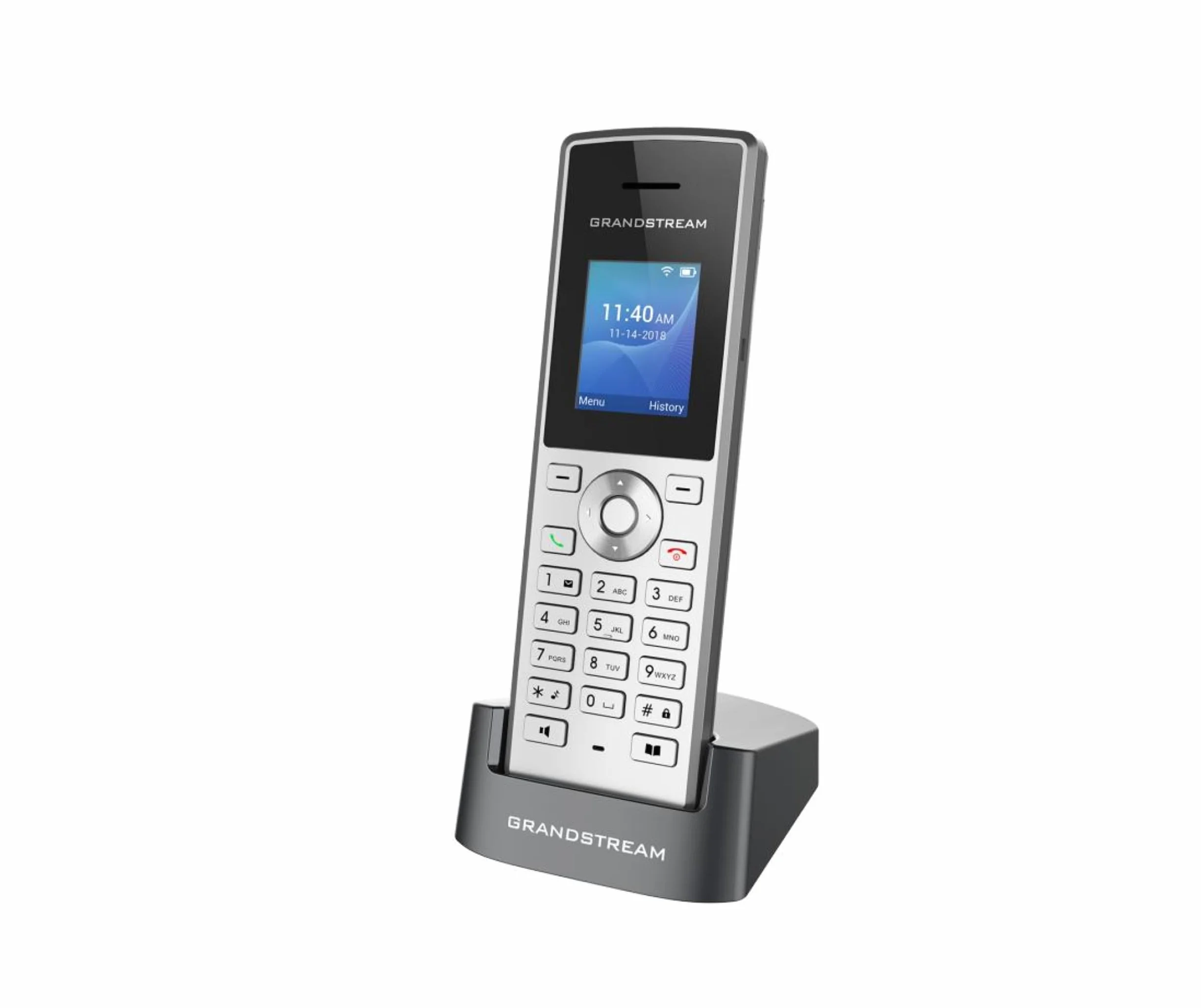 Grandstream Networks WP810 Stały telefon Czarny, Metaliczny 2 Linie TFT WiFi
