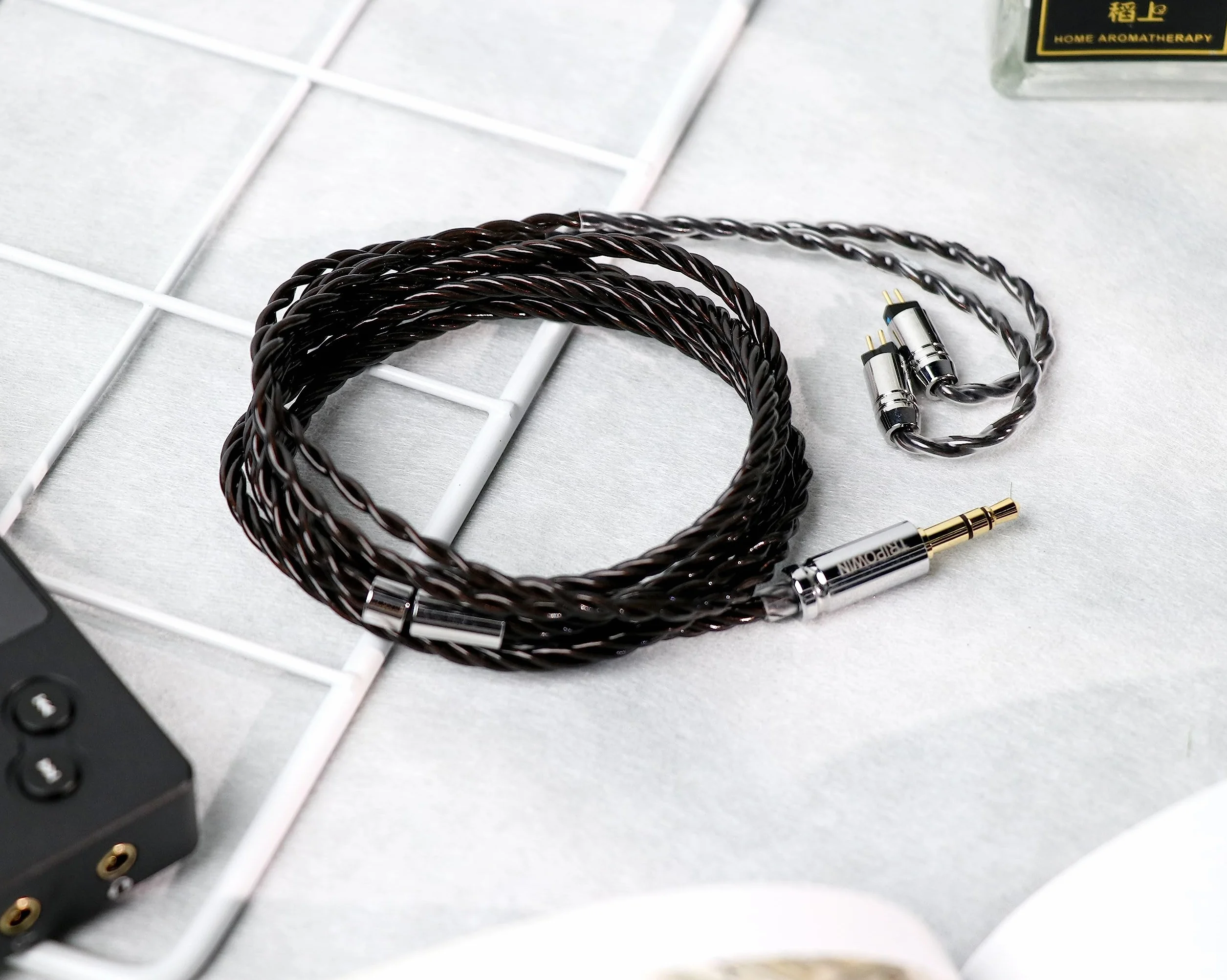 Linsoul Tripowin Mirage Kabel IEM, 30AWG OCC 4N HiFi IEM, ulepszony kabel zastępczy, z gniazdem audio 3,5 mm do monitora dousznego, audiofilskiego muzyka (2-pinowy, 0,78 mm)