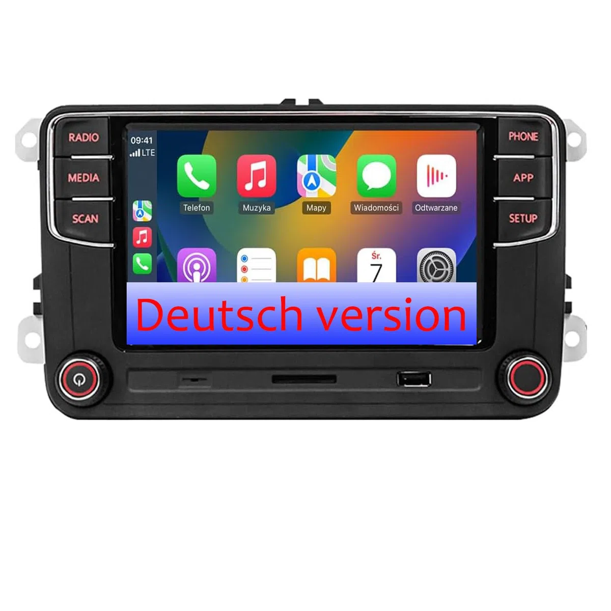 Radio samochodowe niemieckie RCD360S RCD330 Carplay AM/FM Bluetooth Kamera cofania dla VW Golf MK5 6 Caddy B6 B7 Polo Akcesoria