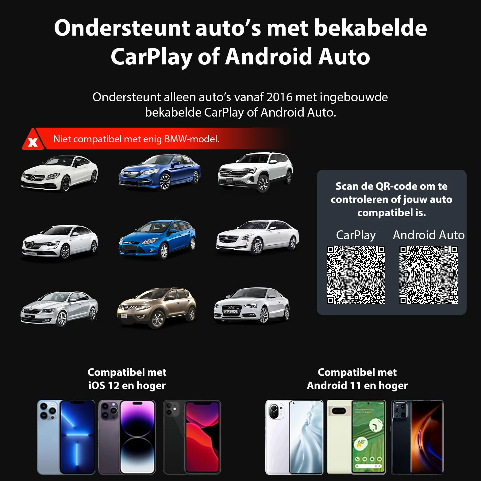 Sunweyer Bezprzewodowy Adapter CarPlay i Android Auto do Samochodów z Łącznością Przewodową | Port USB-A | Plug & Play | Automatyczne Łączenie (Super Mini S31)