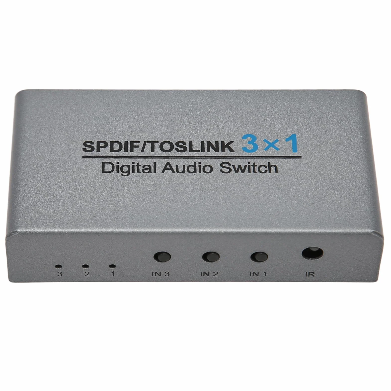 Cyfrowy Optyczny Audio 3x1, 3 Porty SPDIF Toslink Box z Pilotem, Obsługuje AC3/HDCD/THX/PCM, do Telewizora, Komputera, na na na na