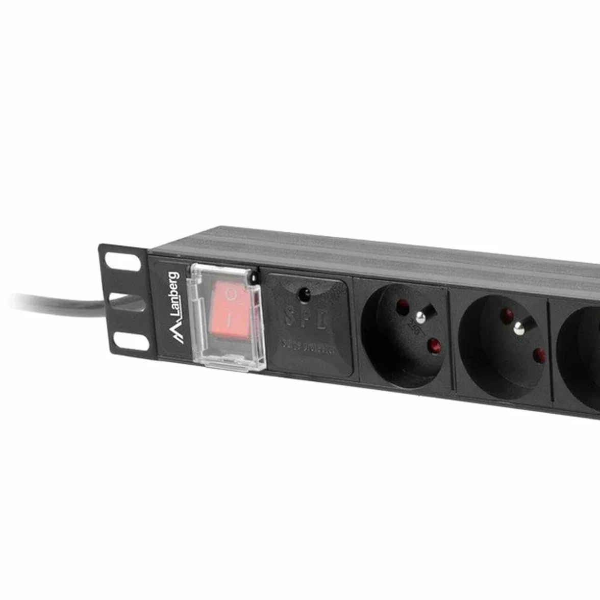 REGLETA LANBERG RACK PDU 19" (1U, 16A, 6X 230V PL, 2M, NEGRO) PDU-06E-0200-BK