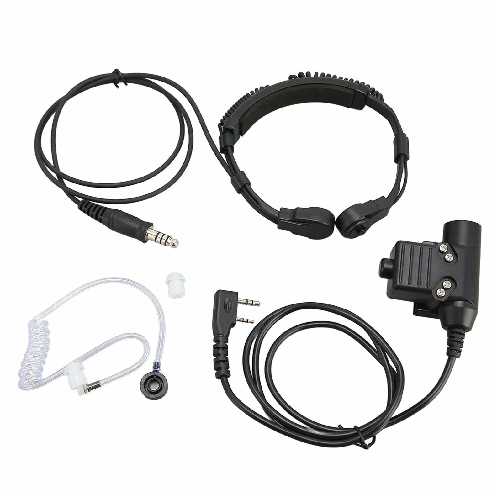 Mikrofon Gardłowy Słuchawka Walkie Talkie U94 PTT Taktyczny Zestaw Słuchawkowy do UV 5R BF 888S BF F8HP
