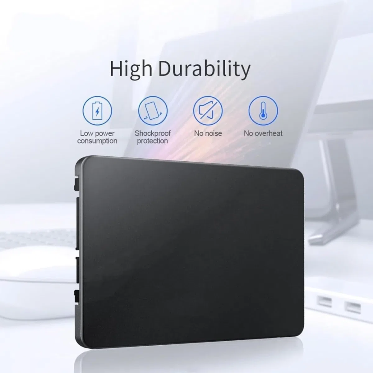 Dysk SSD 1TB/2TB/4TB SATA3 o wysokiej prędkości 2,5-calowy, odpowiedni dla laptopów i komputerów stacjonarnych, z uniwersalną prędkością odczytu do 550MB/s, wbudowaną pamięcią flash 3D NAND, dyski SSD