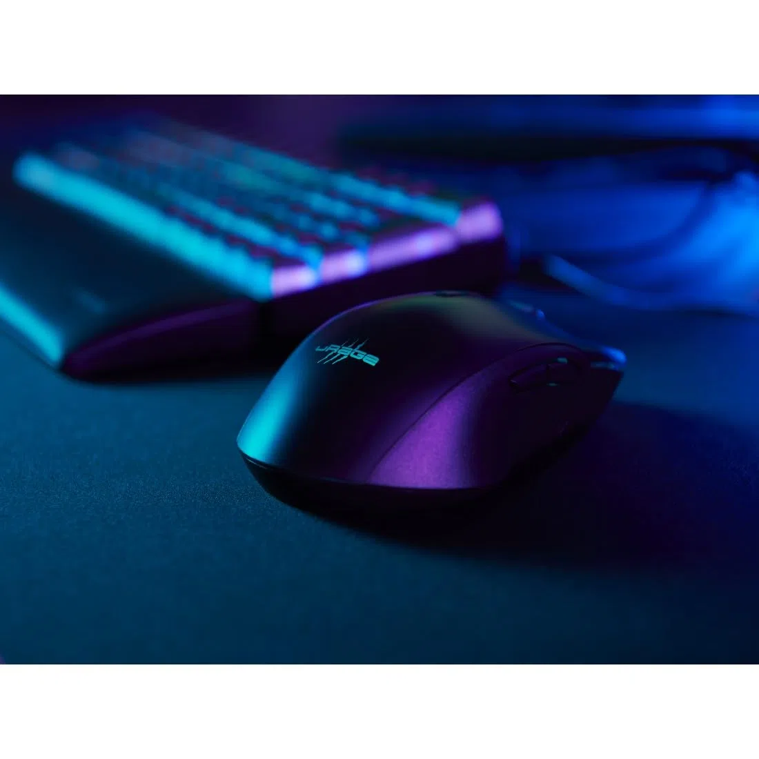 uRage Bezprzewodowa mysz dla graczy Reaper 610 Wireless (9 programowalnych przycisków, mysz do gier 16000 DPI, RGB, kliknięcia do gier TTC-Golden, 48 godzin pracy na baterii, USB-C) czarna