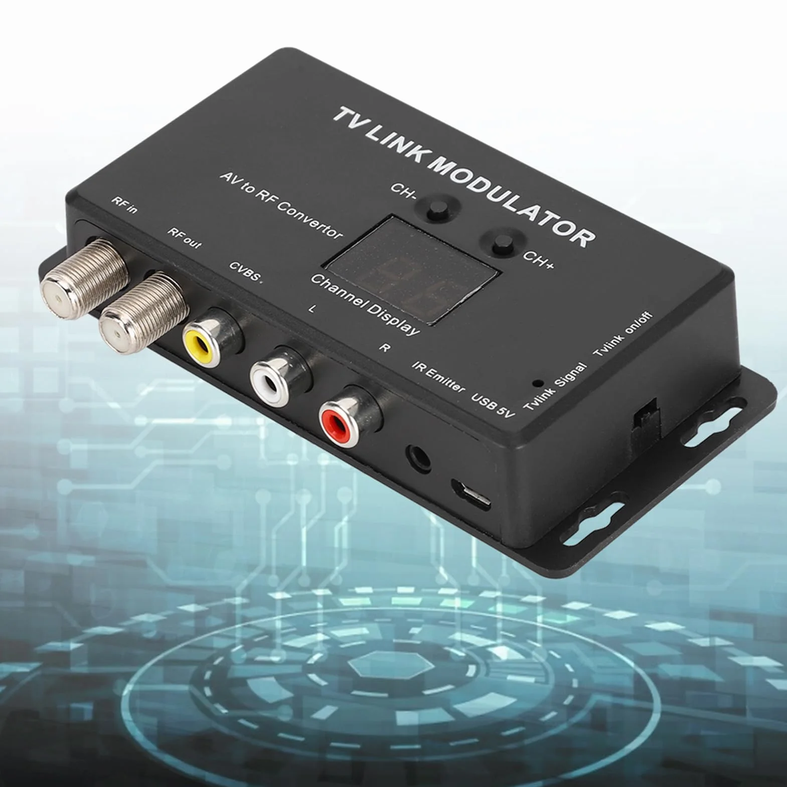 Modulator RF TM70 UHF do TV rf modulator for tv Konwerter AV na RF z Przed?u?aczem IR i Wy?wietlaczem Kana?u, ?atwa Instalacja i Konfiguracja modulatore Moduladores de RF