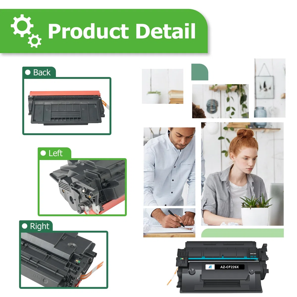 Aztech 26X CF226X kaseta z tonerem 2 szt. wysokiej wydajności kompatybilny zamiennik do HP 26X CF226X 26A CF226A Pro M402dn M402n M402dw Pro MFP M426fdw M426fdn M426dw CF226XC tusz do drukarki (czarny