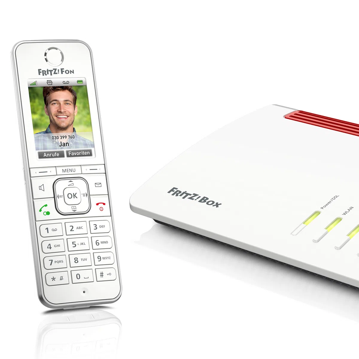 AVM FRITZ!Fon C6 międzynarodowy, (telefon bezprzewodowy do telefonii internetowej i stacjonarnej, DECT, najlepsza jakość rozmowy, wyświetlacz o dużej rozdzielczości) | Usługi internetowe i komfortowe, długi czas pracy na baterii, intuicyjne menu, poczta g