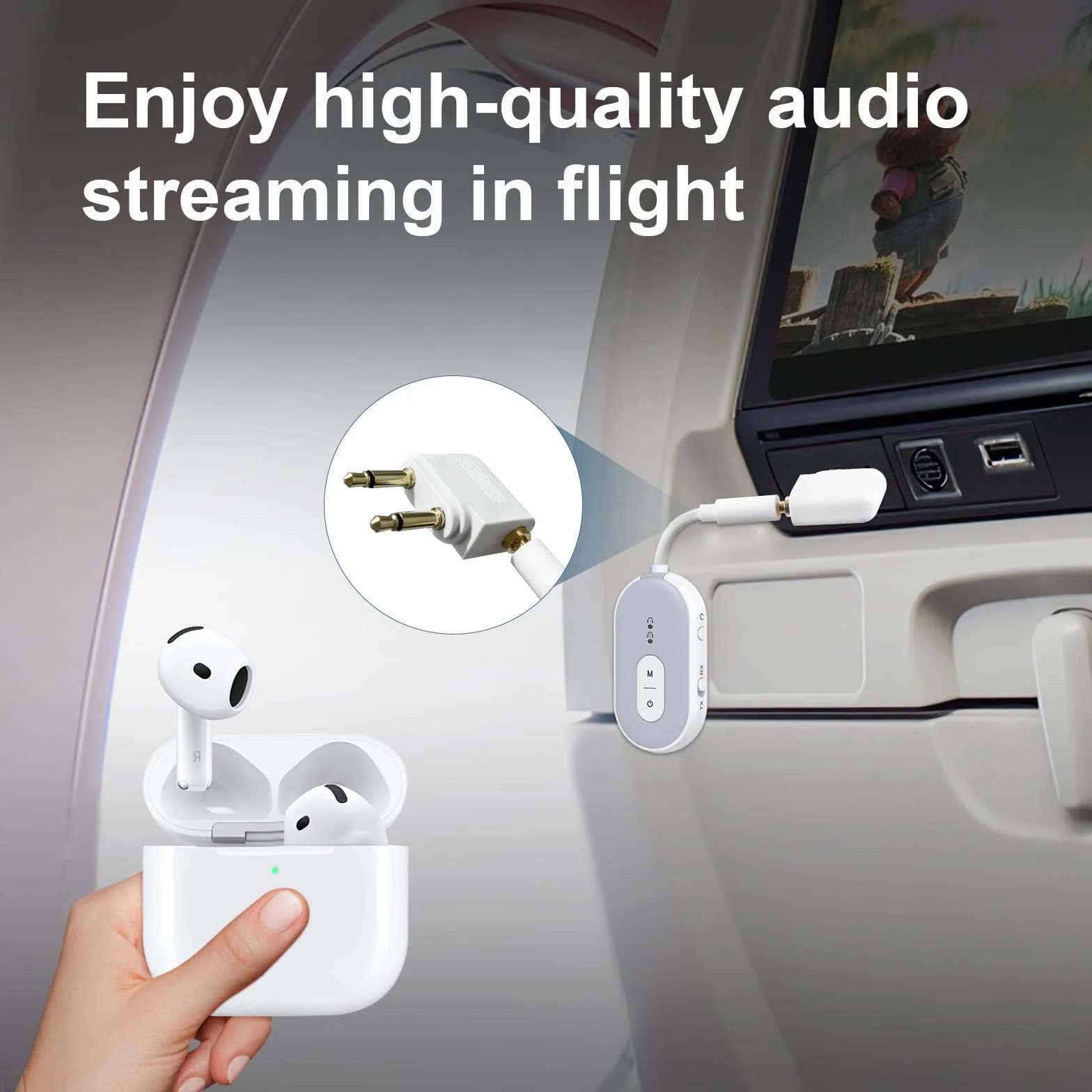 Bluetooth 5.3 Adapter 2 w 1, Jack 3,5 mm, Transmiter Bluetooth do 2 Słuchawek, Studia Fitness, Tabletów, Samochodów