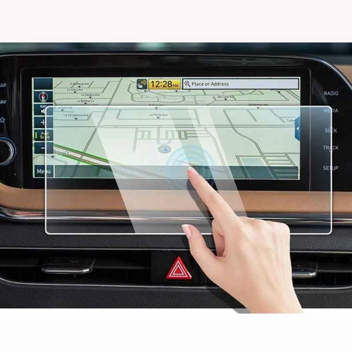 Nawigacja samochodowa Szkło hartowane Ekran LCD Folia ochronna Naklejka Osłona Dla Hyundai Sonata 2020-2022