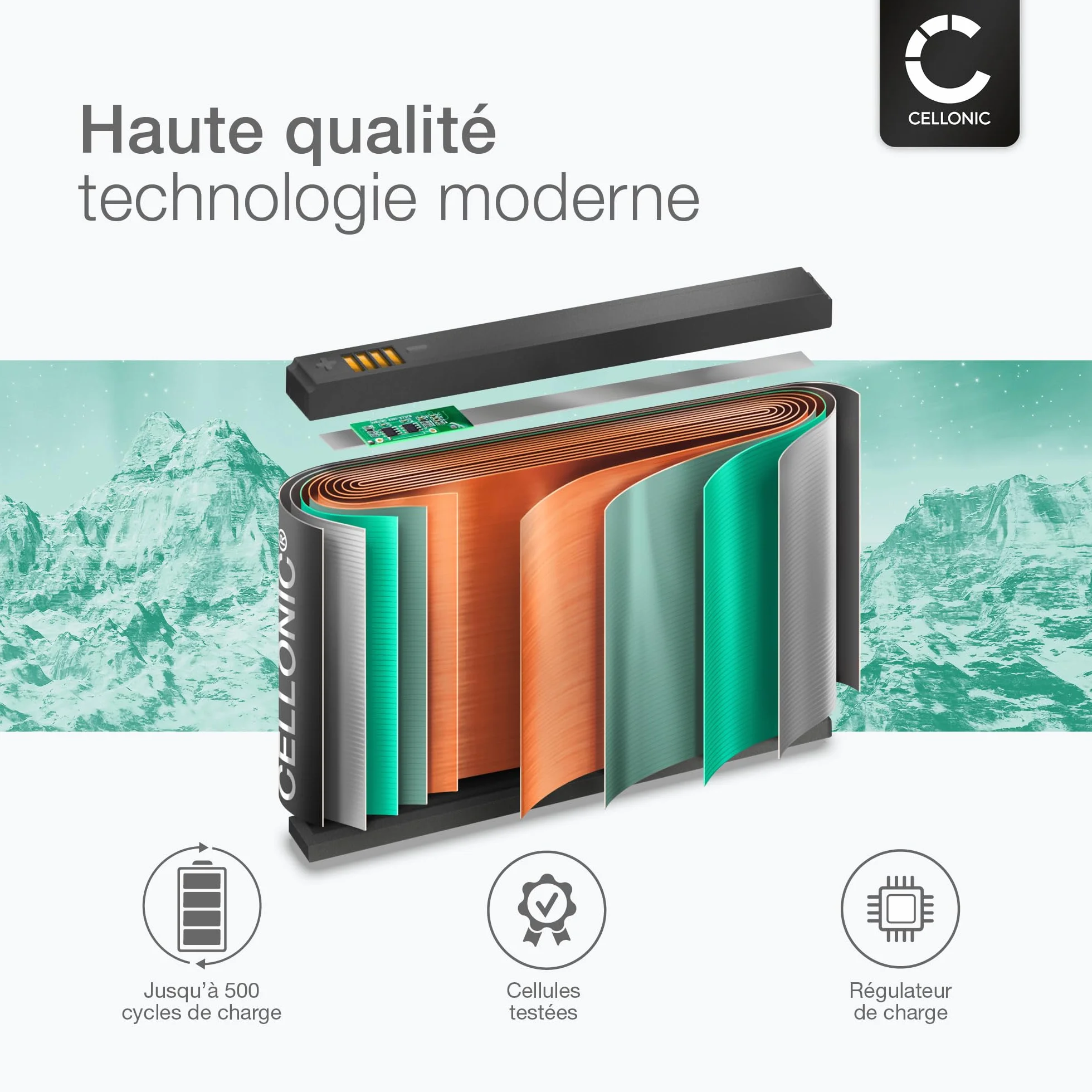 CELLONIC, Bateria do tabletu kompatybilna z Kobo Aura, H2O, Glo HD, kompatybilna z Pocketbook PR-285083 (3,7 V, 1500 mAh)