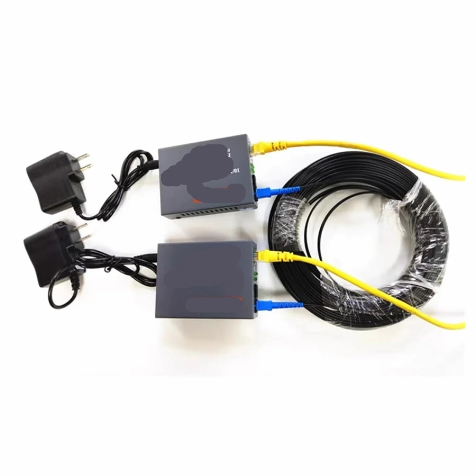 2-żyłowy kabel połączeniowy światłowodowy do zastosowań wewnętrznych, SC UPC jednomodowy, długość 150 m/200 m, 1310 nm-1550 nm, 2 przewody stalowe(Black,150M)