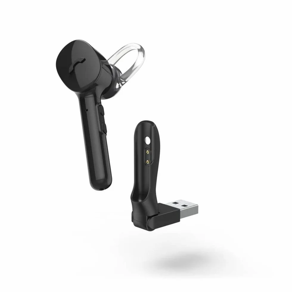 Hama słuchawka bezprzewodowa (zestaw słuchawkowy Bluetooth mono, wireless, CVC 6.0, dokanałowe, mikrofon, do samochodu, do biura) czarna
