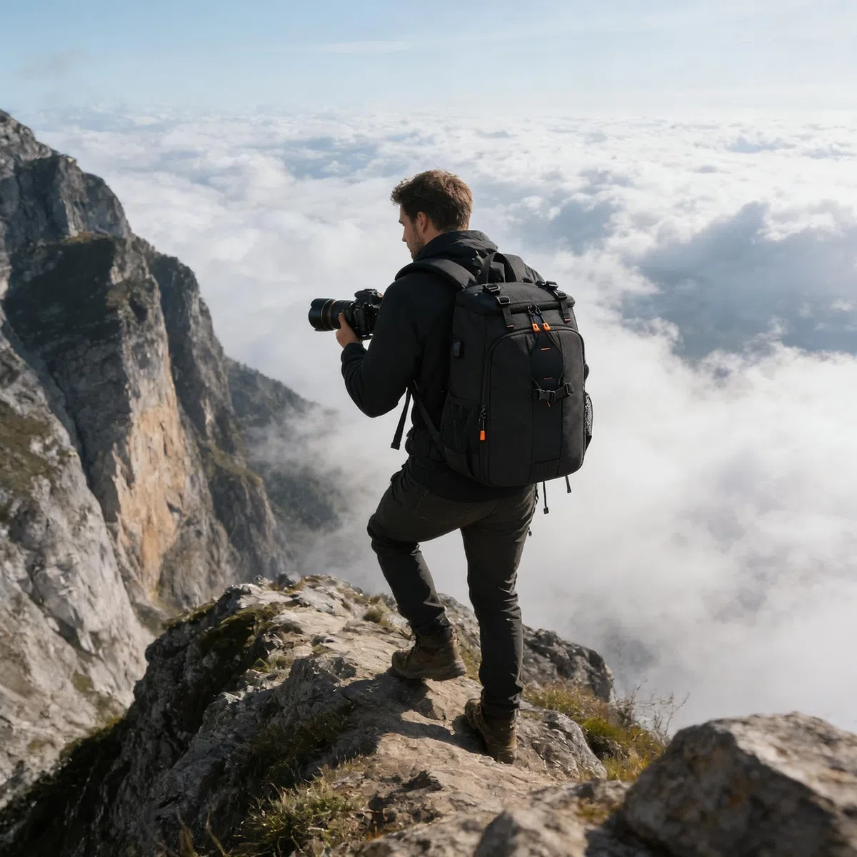 Fotograficzny plecak Wielofunkcyjny Plecak z Przegrodą na Laptop | Torby i futerały na sprzęt foto Dla Kobiet i Mężczyzn, na Wędrówki, Fotografię, Outdoor, Przygody, Drona, Pracę,