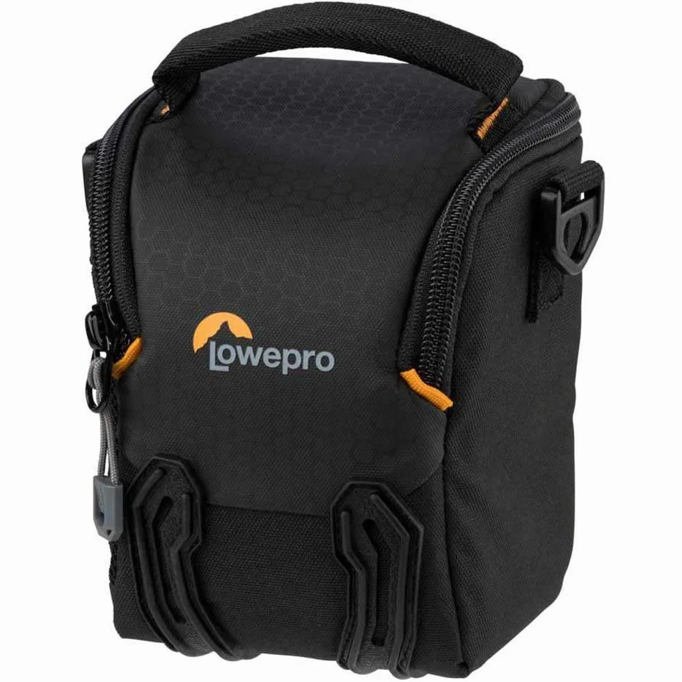 Lowepro Adventura Sh 115 II, torba na ramię na aparat z regulowanym/zdejmowanym paskiem na ramię, plecak na aparat do aparatu bezlusterkowego, kompatybilna z Sony Alpha 6000 Series, czarna