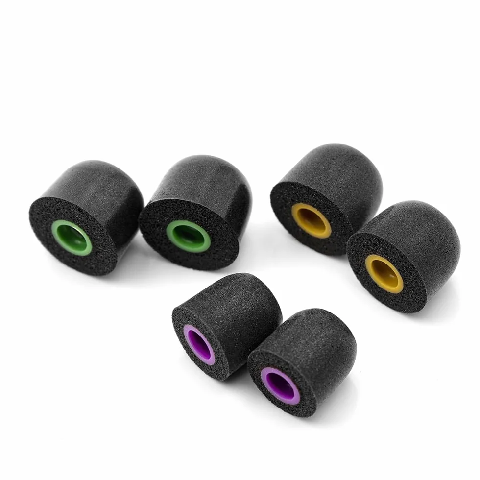 Linsoul Tripowin TP45 spiralny rowek z pianki pamięciowej, 2 pary zatyczek do uszu do monitora do uszu, odpowiednie do dyszy słuchawek 4,5 mm - 6,5 mm (L)