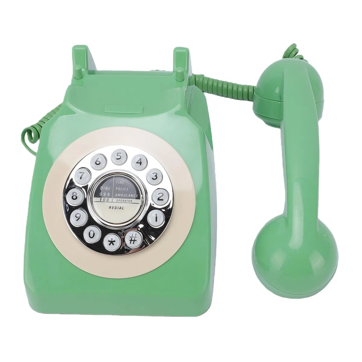 GOWENIC Przewodowy Telefon Stacjonarny w Stylu Retro z Przyciskami Ponownego Wybierania Zapewniającymi Bezpieczeństwo w Przypadku Awarii Zasilania i Klasycznym Wystrojem Domu dla Osób Starszych,