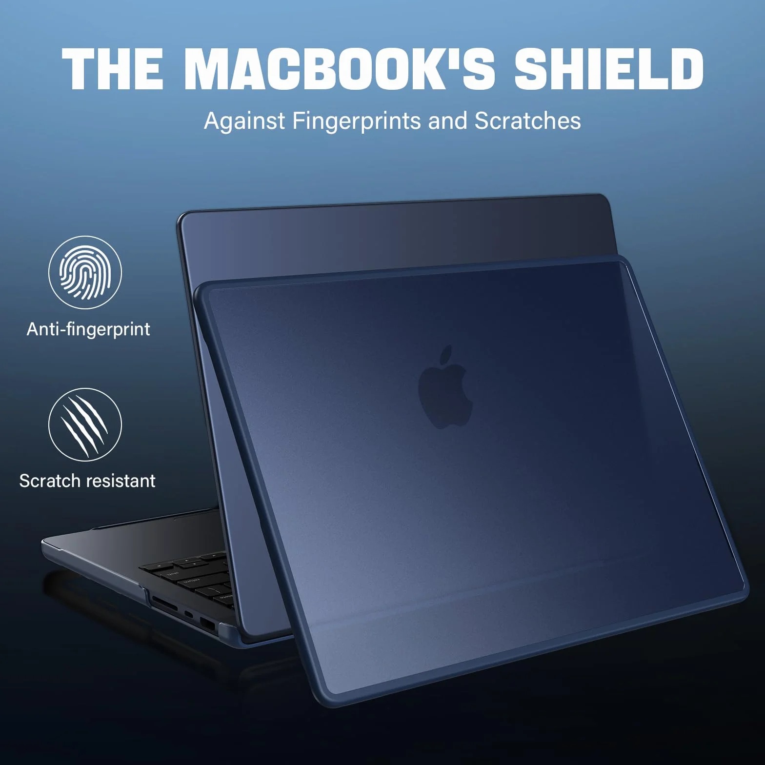Etui do MacBook Air 13,6 cala M4 M3 M2 2025-2022, model A3240 A3113 A2681, [etui zapobiegające pozostawianiu odcisków palców z odporną na pęknięcia krawędzią z tworzywa TPU], twarde etui