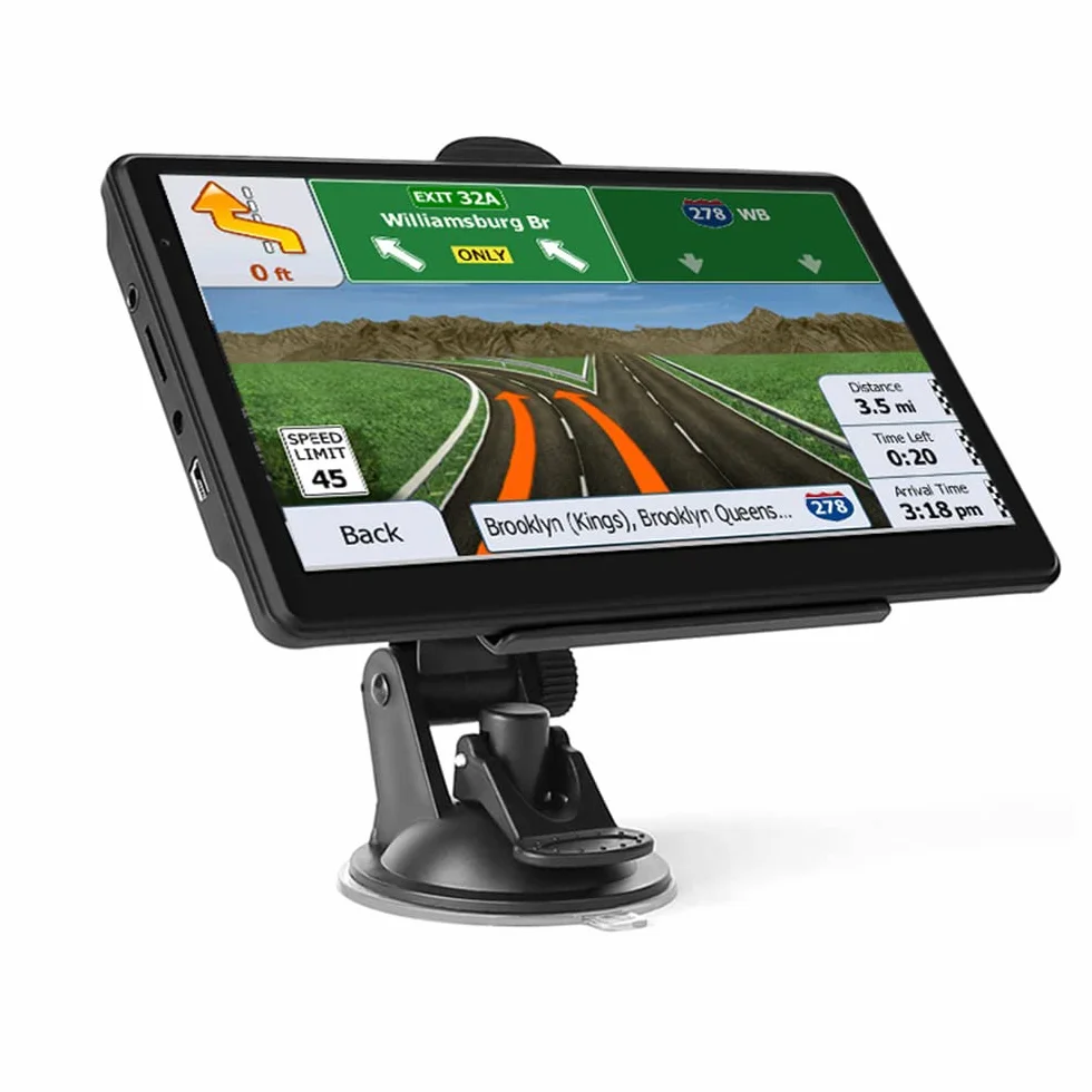 Urządzenia nawigacyjne do samochodu, nawigacji GPS i ciężarówki, system nawigacji kempingowej, nawigacja 7" do samochodu 2025, mapa Europy, bezpłatna aktualizacja map, z ostrzeżeniem o prędkości POI